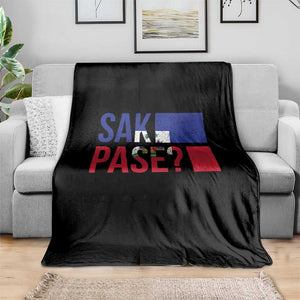 Sak Pase Haitian Creole Throw Blanket Haiti Flag Heritage Pride TS02 Print Your Wear