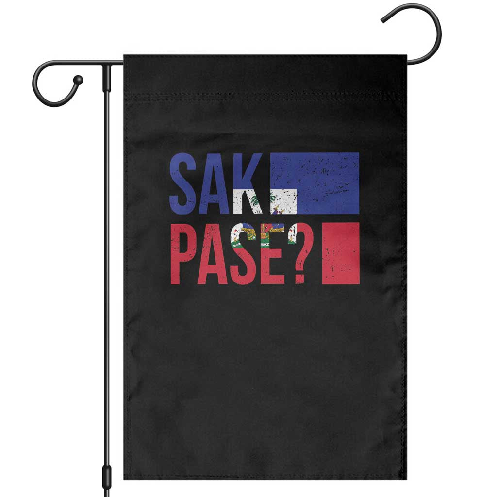Sak Pase Haitian Creole Garden Flag Haiti Flag Heritage Pride TS02 Black Print Your Wear