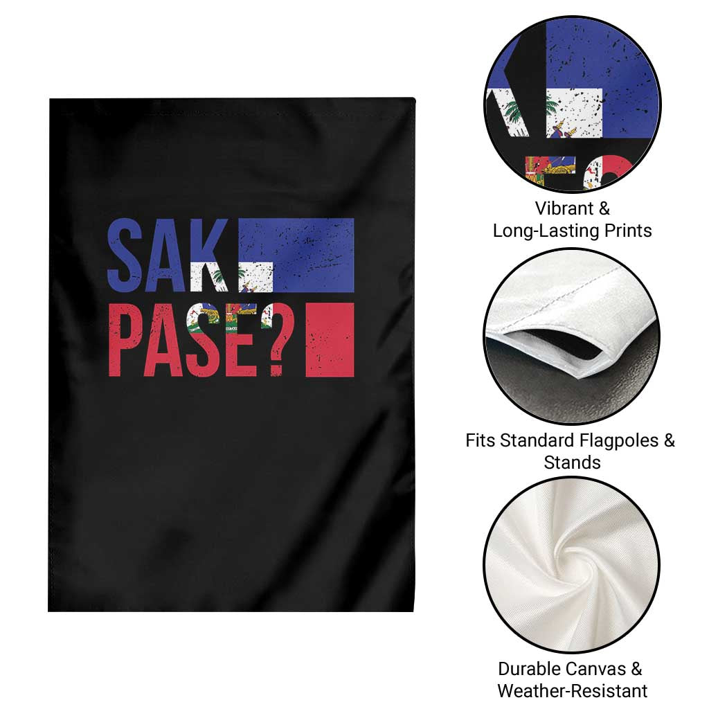 Sak Pase Haitian Creole Garden Flag Haiti Flag Heritage Pride TS02 Print Your Wear