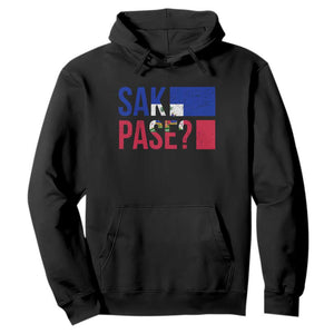 Sak Pase Haitian Creole Hoodie Haiti Flag Heritage Pride TS02 Black Print Your Wear