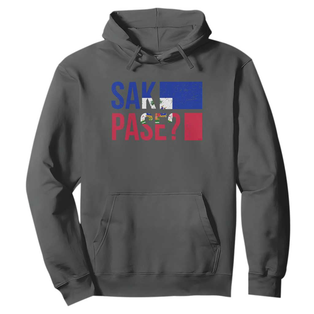 Sak Pase Haitian Creole Hoodie Haiti Flag Heritage Pride TS02 Dark Heather Print Your Wear