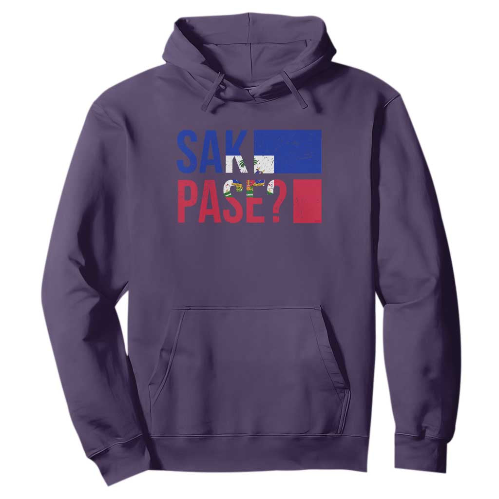 Sak Pase Haitian Creole Hoodie Haiti Flag Heritage Pride TS02 Purple Print Your Wear