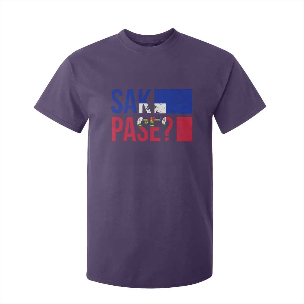 Sak Pase Haitian Creole T Shirt For Kid Haiti Flag Heritage Pride TS02 Purple Print Your Wear