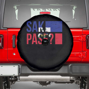 Sak Pase Haitian Creole Spare Tire Cover Haiti Flag Heritage Pride TS02 Black Print Your Wear