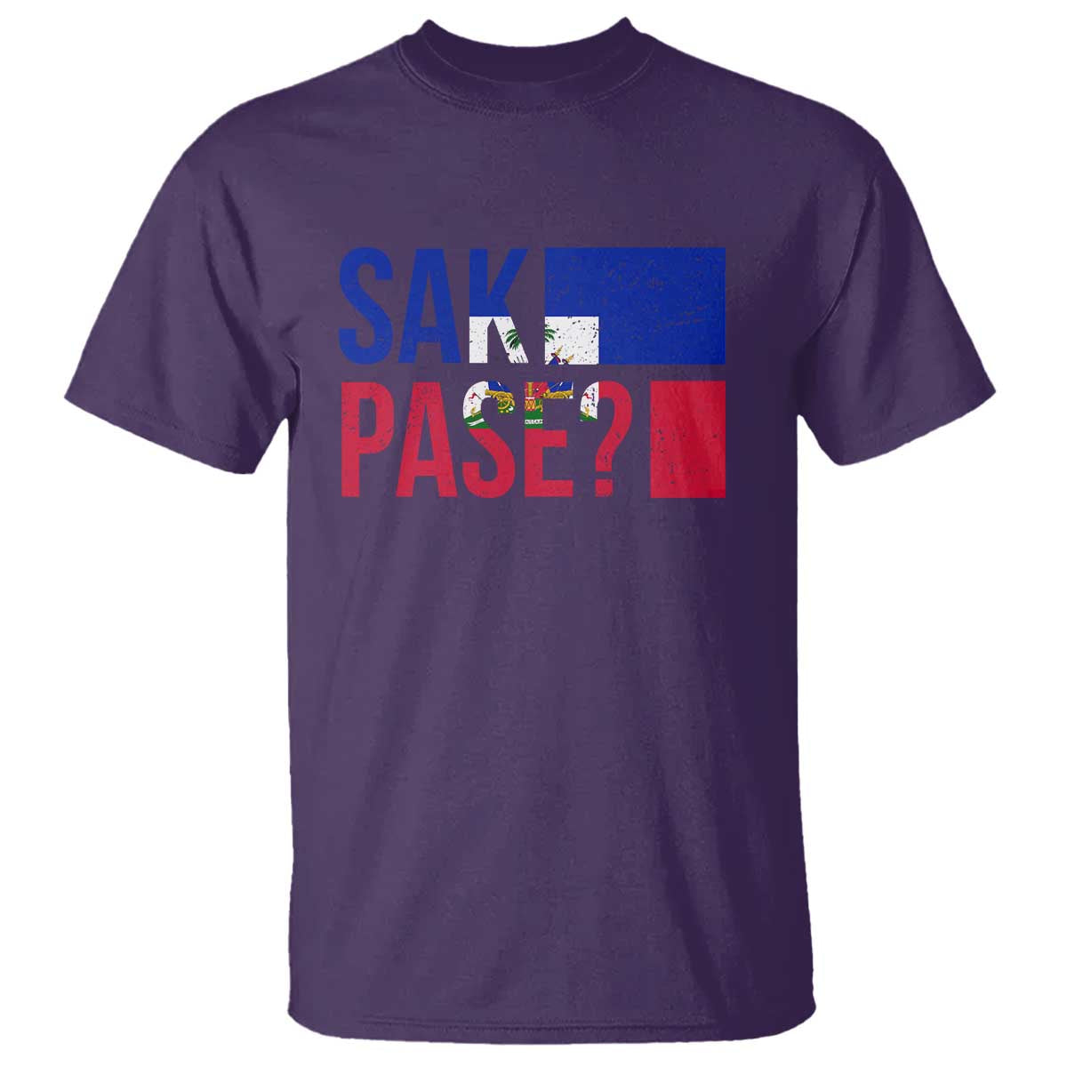 Sak Pase Haitian Creole T Shirt Haiti Flag Heritage Pride TS02 Purple Print Your Wear