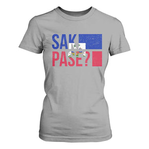Sak Pase Haitian Creole T Shirt For Women Haiti Flag Heritage Pride TS02 Sport Gray Print Your Wear