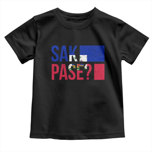 Sak Pase Haitian Creole Toddler T Shirt Haiti Flag Heritage Pride TS02 Black Print Your Wear