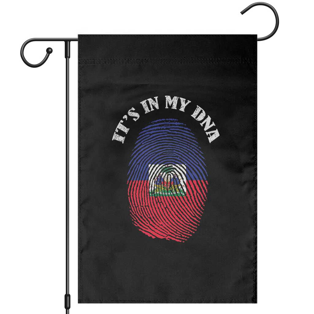 It's In My DNA Haitian Flag Fingerprint Graphic Garden Flag Haiti Heritage Pride TS02 Black Print Your Wear