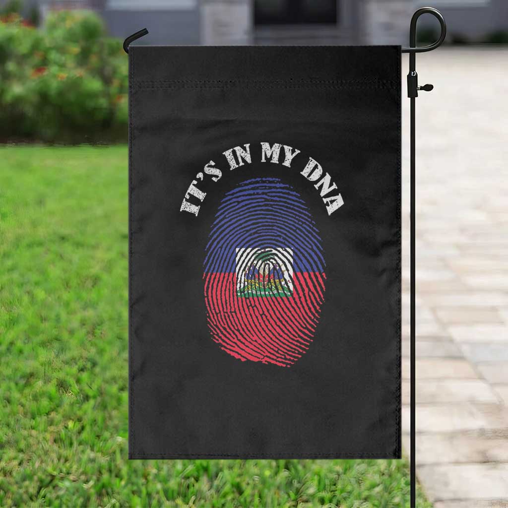 It's In My DNA Haitian Flag Fingerprint Graphic Garden Flag Haiti Heritage Pride TS02 Print Your Wear