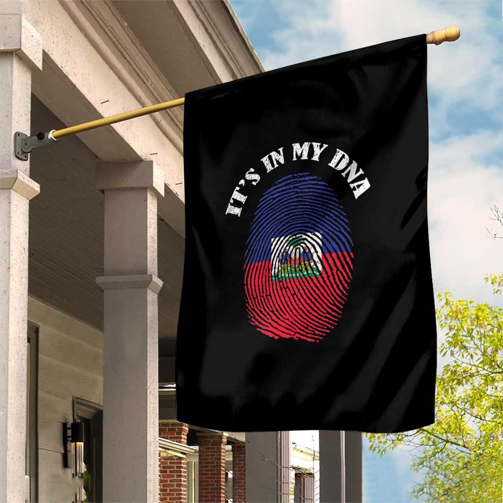 It's In My DNA Haitian Flag Fingerprint Graphic Garden Flag Haiti Heritage Pride TS02 Print Your Wear