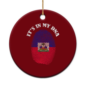 It's In My DNA Haitian Flag Fingerprint Graphic Ceramic Ornament Haiti Heritage Pride TS02 1pc Red Print Your Wear