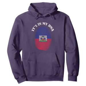 It's In My DNA Haitian Flag Fingerprint Graphic Hoodie Haiti Heritage Pride TS02 Purple Print Your Wear