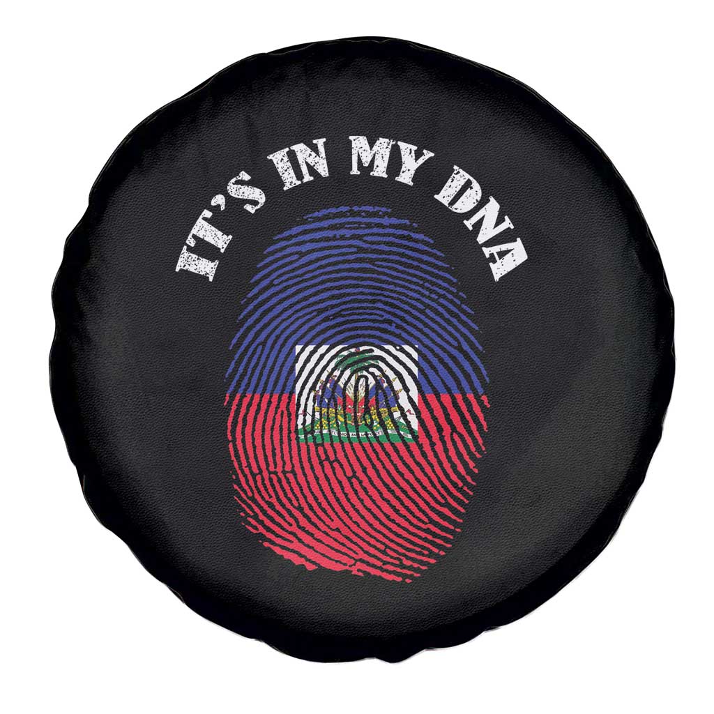 It's In My DNA Haitian Flag Fingerprint Graphic Spare Tire Cover Haiti Heritage Pride TS02 Print Your Wear