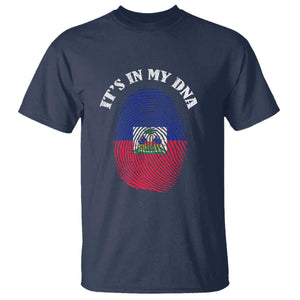 It's In My DNA Haitian Flag Fingerprint Graphic T Shirt Haiti Heritage Pride TS02 Navy Print Your Wear