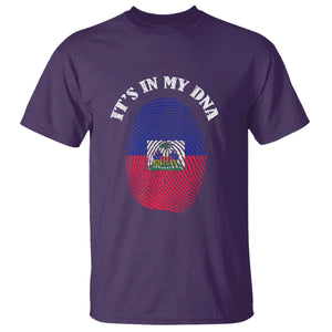 It's In My DNA Haitian Flag Fingerprint Graphic T Shirt Haiti Heritage Pride TS02 Purple Print Your Wear