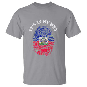 It's In My DNA Haitian Flag Fingerprint Graphic T Shirt Haiti Heritage Pride TS02 Sport Gray Print Your Wear