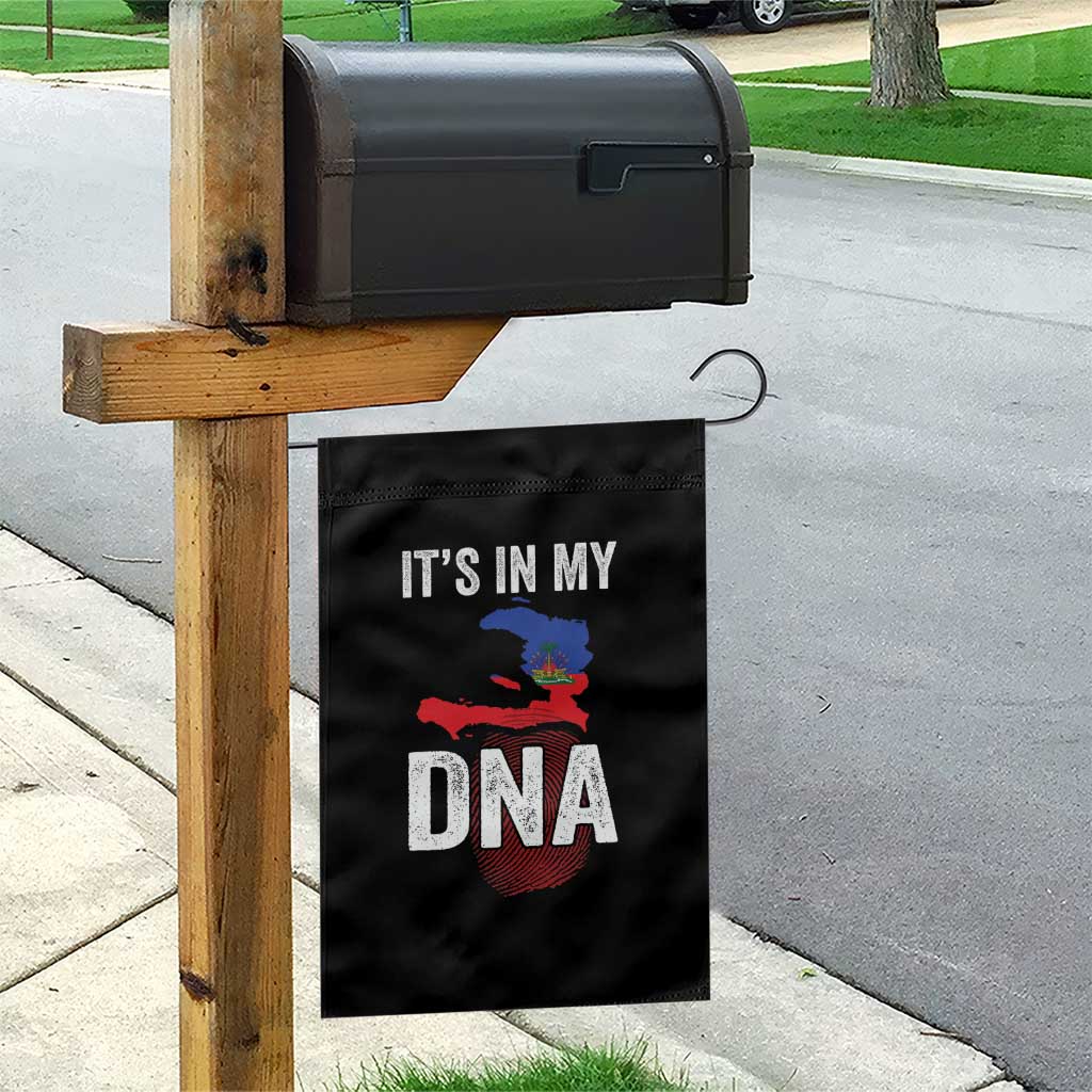 It's In My DNA Haitian Map and Fingerprint Flag Graphic Garden Flag Haiti Heritage Pride TS02 Print Your Wear