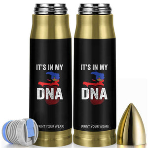 It's In My DNA Haitian Map and Fingerprint Flag Graphic Bullet Tumbler Haiti Heritage Pride TS02 Black Print Your Wear