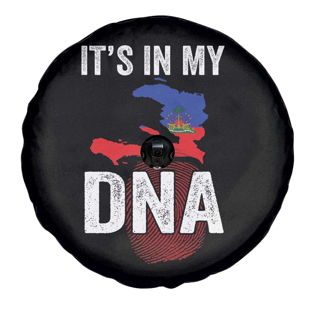 It's In My DNA Haitian Map and Fingerprint Flag Graphic Spare Tire Cover Haiti Heritage Pride TS02 Print Your Wear
