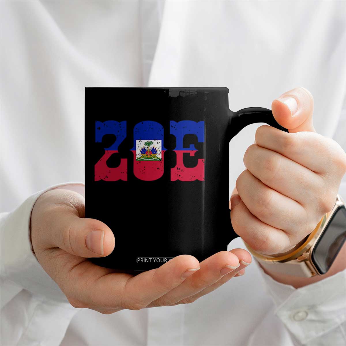 Zoe Haitian Pride Coffee Mug Haiti Flag Culture Heritage Pride TS02 Print Your Wear