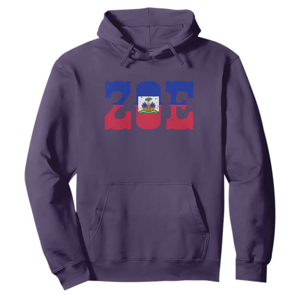 Zoe Haitian Pride Hoodie Haiti Flag Culture Heritage Pride TS02 Purple Print Your Wear