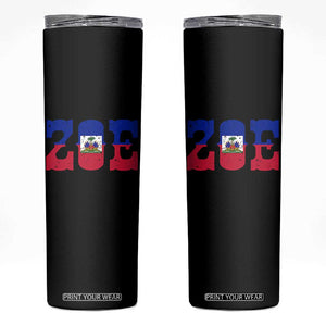 Zoe Haitian Pride Skinny Tumbler Haiti Flag Culture Heritage Pride TS02 Black Print Your Wear
