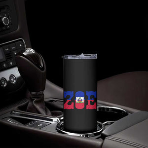 Zoe Haitian Pride Skinny Tumbler Haiti Flag Culture Heritage Pride TS02 Print Your Wear