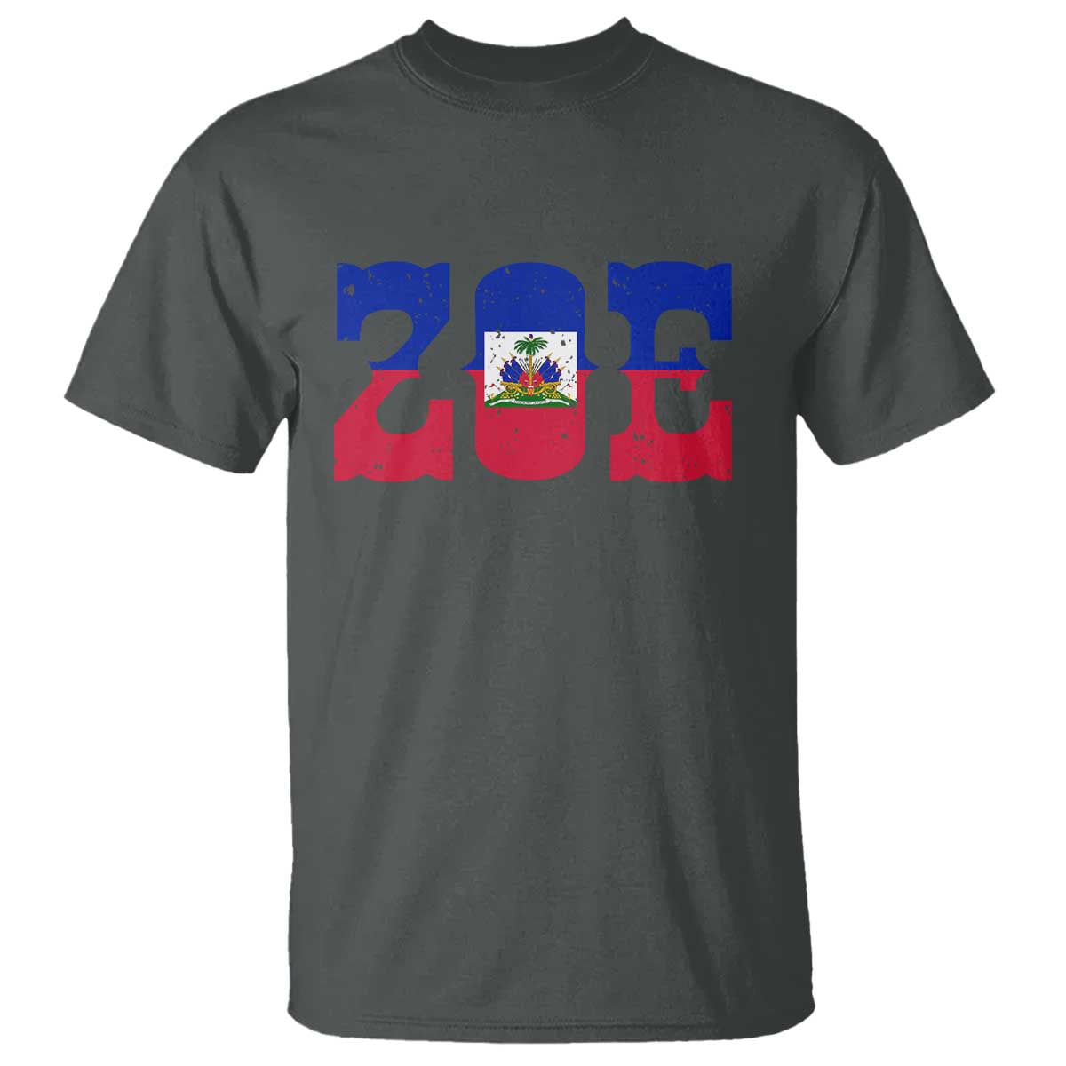Zoe Haitian Pride T Shirt Haiti Flag Culture Heritage Pride TS02 Dark Heather Print Your Wear