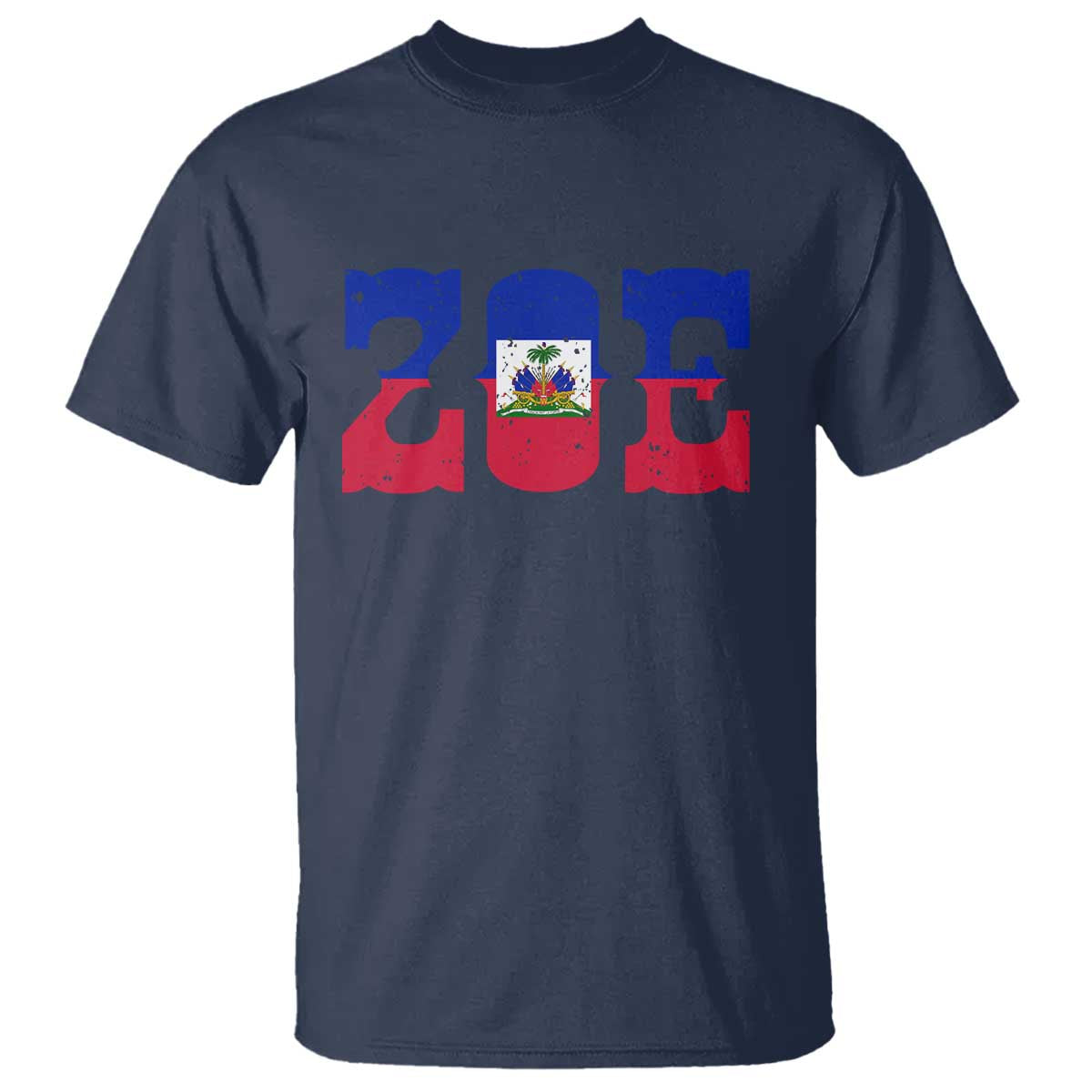 Zoe Haitian Pride T Shirt Haiti Flag Culture Heritage Pride TS02 Navy Print Your Wear