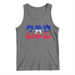 Zoe Haitian Pride Tank Top Haiti Flag Culture Heritage Pride TS02 Black Heather Print Your Wear