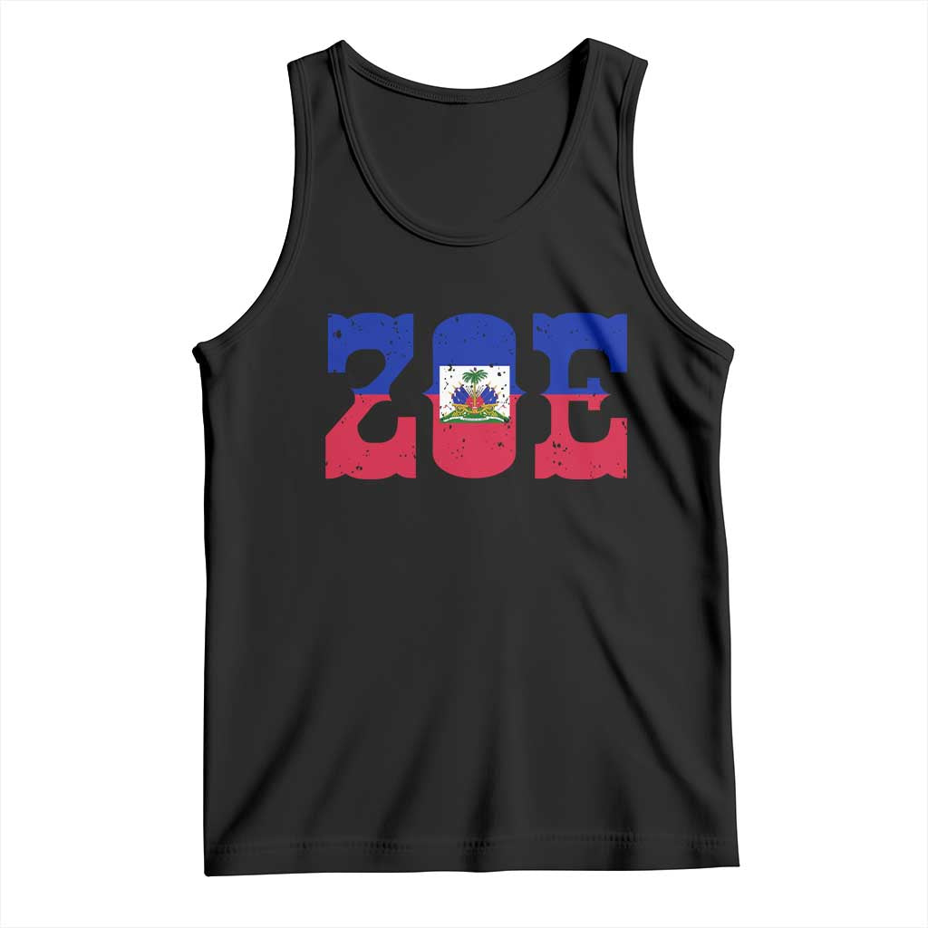 Zoe Haitian Pride Tank Top Haiti Flag Culture Heritage Pride TS02 Black Print Your Wear