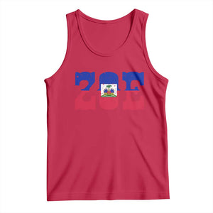 Zoe Haitian Pride Tank Top Haiti Flag Culture Heritage Pride TS02 Red Print Your Wear