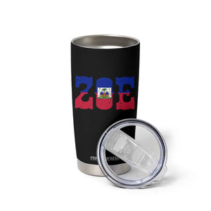 Zoe Haitian Pride Tumbler Cup Haiti Flag Culture Heritage Pride TS02 Print Your Wear
