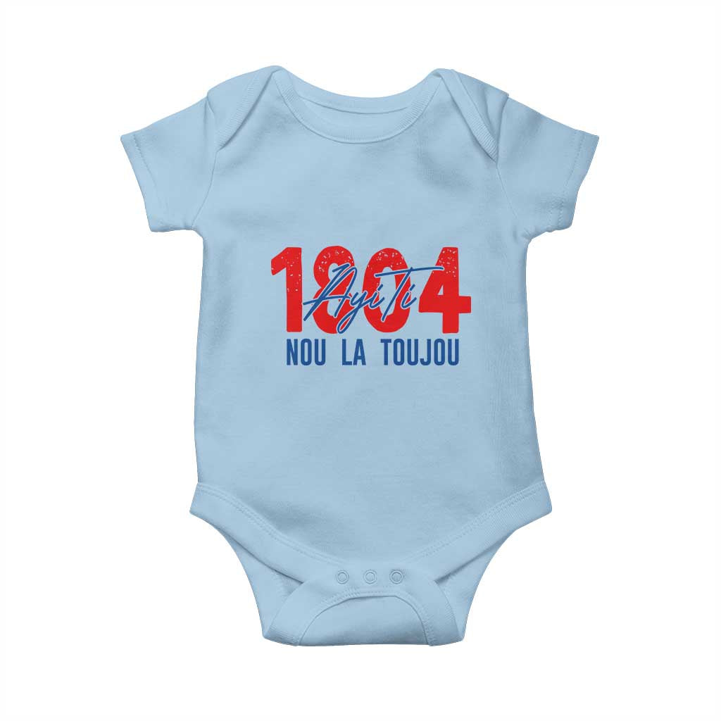 Haiti 1804 Ayiti Nou La Toujou Baby Onesie Independence Haiti Heritage Pride TS02 Light Blue Print Your Wear