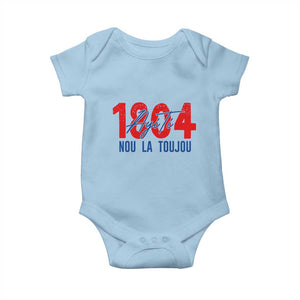 Haiti 1804 Ayiti Nou La Toujou Baby Onesie Independence Haiti Heritage Pride TS02 Light Blue Print Your Wear