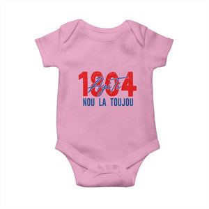 Haiti 1804 Ayiti Nou La Toujou Baby Onesie Independence Haiti Heritage Pride TS02 Light Pink Print Your Wear