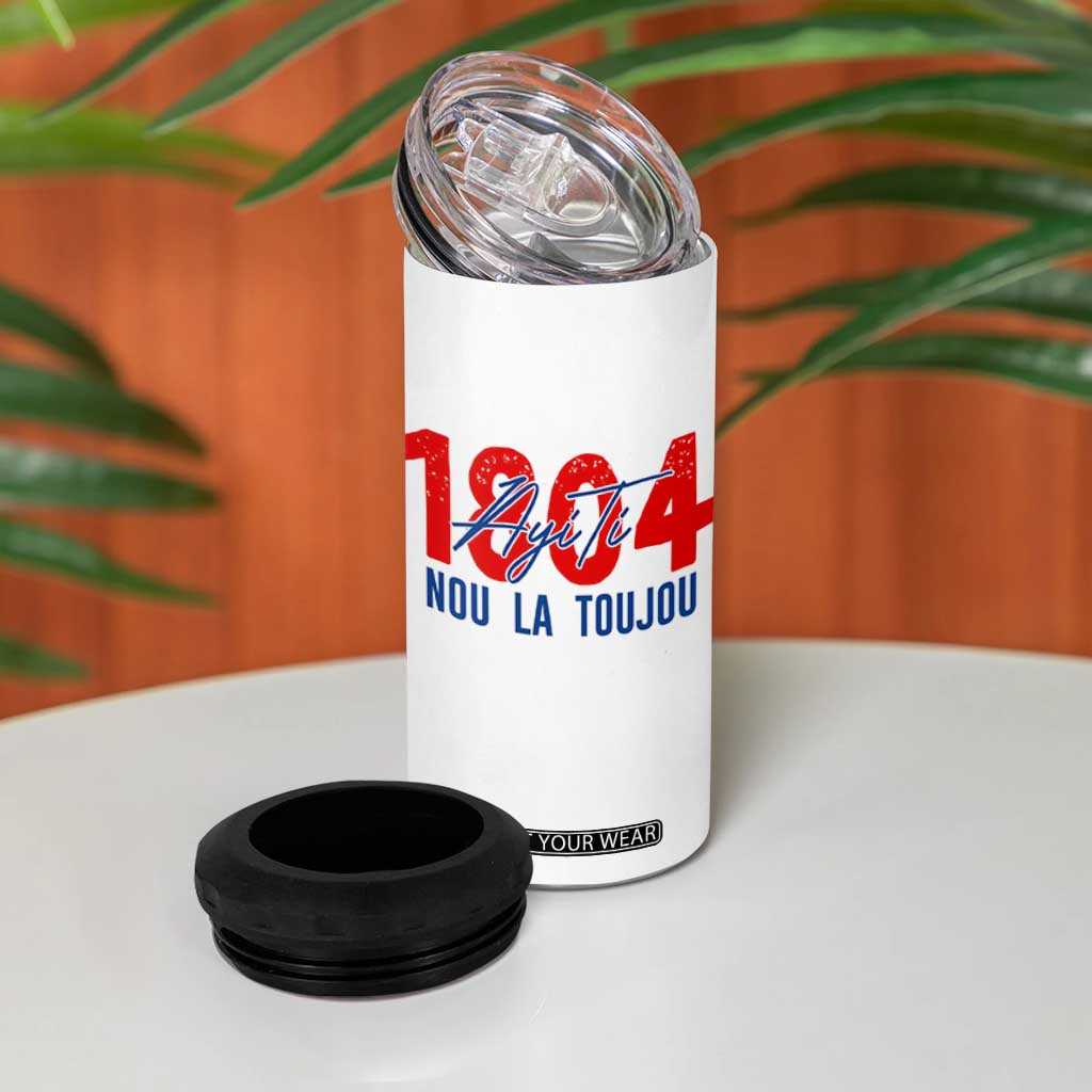 Haiti 1804 Ayiti Nou La Toujou 4 in 1 Can Cooler Tumbler Independence Haiti Heritage Pride TS02 Print Your Wear