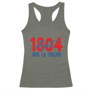 Haiti 1804 Ayiti Nou La Toujou Racerback Tank Top Independence Haiti Heritage Pride TS02 Military Green Print Your Wear