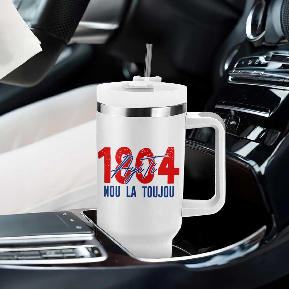 Haiti 1804 Ayiti Nou La Toujou Tumbler With Handle Independence Haiti Heritage Pride TS02 Print Your Wear