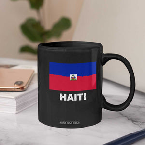 Vintage Distressed Haiti Flag Coffee Mug Haitian Heritage Pride TS02 Print Your Wear
