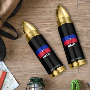 Vintage Distressed Haiti Flag Bullet Tumbler Haitian Heritage Pride TS02 Print Your Wear