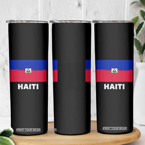 Vintage Distressed Haiti Flag Skinny Tumbler Haitian Heritage Pride TS02 Print Your Wear