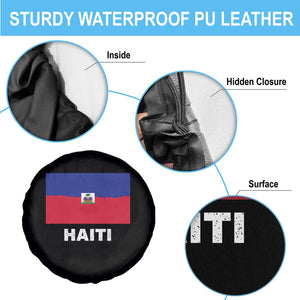 Vintage Distressed Haiti Flag Spare Tire Cover Haitian Heritage Pride TS02 Print Your Wear
