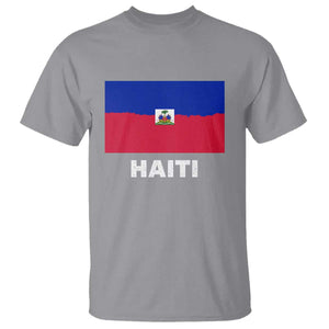 Vintage Distressed Haiti Flag T Shirt Haitian Heritage Pride TS02 Sport Gray Print Your Wear