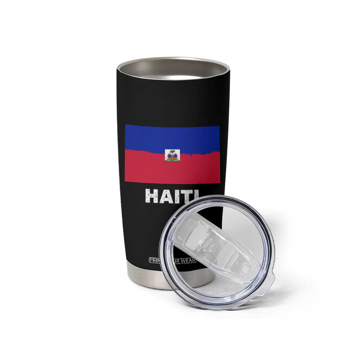 Vintage Distressed Haiti Flag Tumbler Cup Haitian Heritage Pride TS02 Print Your Wear