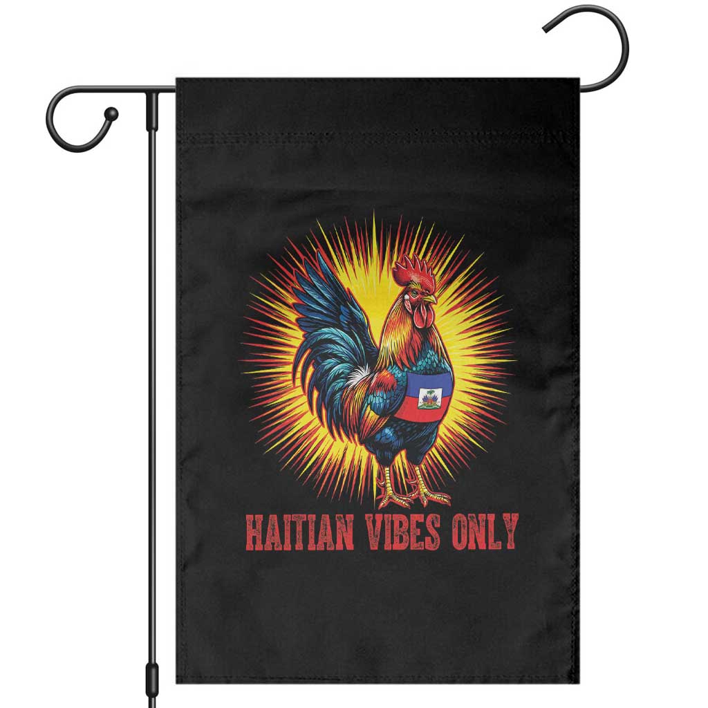 Proud Haitian Rooster Flag Garden Flag Majestic National Symbol Haiti Heritage Pride TS02 Black Print Your Wear