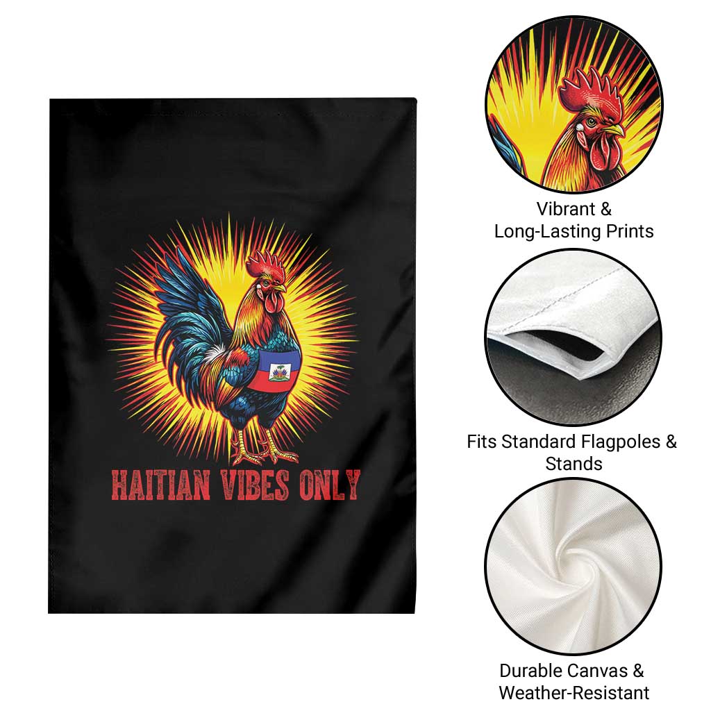 Proud Haitian Rooster Flag Garden Flag Majestic National Symbol Haiti Heritage Pride TS02 Print Your Wear