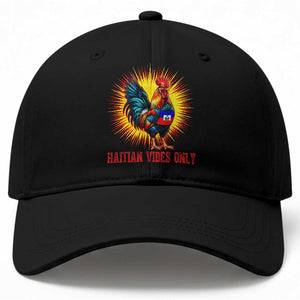 Proud Haitian Rooster Flag Baseball Cap Majestic National Symbol Haiti Heritage Pride TS02 Print Your Wear