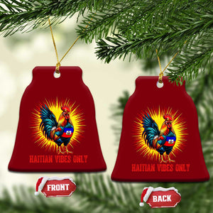 Proud Haitian Rooster Flag Ceramic Ornament Majestic National Symbol Haiti Heritage Pride TS02 Print Your Wear