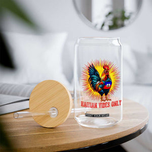 Proud Haitian Rooster Flag Glass Can Majestic National Symbol Haiti Heritage Pride TS02 Print Your Wear